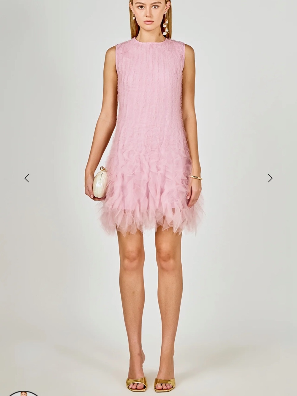NWT Endless Rose Pink Sleeveless Tulle Hem Party Dress